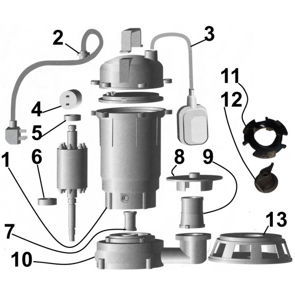 Насос фекальный с режущим механизмом Optima WQ15-14G 1,5кВт (000008689)