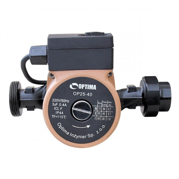 Насос циркуляційний Optima OP25-60 180мм + гайки + кабель з вилкою (000008158)
