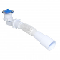 Сифон Waterstal SE 3860 для душ. піддона 1 1/2″ низький з гофрою 32х32/40/50 (000017414)