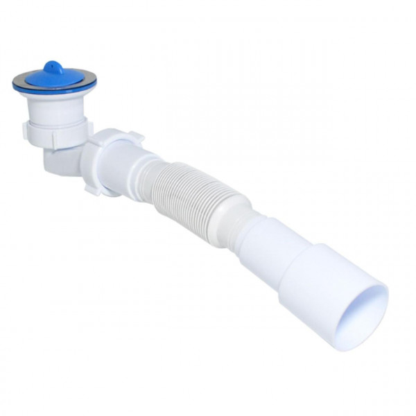 Сифон Waterstal SE 3860 для душ. піддона 1 1/2″ низький з гофрою 32х32/40/50 (000017414)