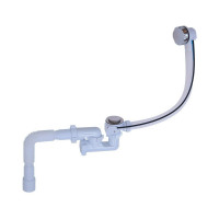 Сифон Waterstal А-28089 для ванни регульов. з перелив. та гнучкою трубою (напівавтомат) (000020574)