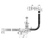 Сифон Waterstal А-28089 для ванни регульов. з перелив. та гнучкою трубою (напівавтомат) (000020574)