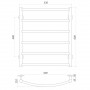 Полотенцесушитель UNIO LD W 600-500-6 Лесенка Дуга вода (000020653)