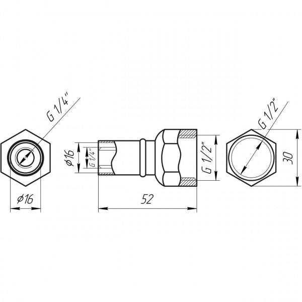 Муфта із внутрішньою різьбою прес APE ITALY AP 102 1/2″х16 (000001715)