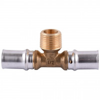 Трійник із зовнішньою різьбою прес APE ITALY AP 133 16х1/2″х16 (000001728)