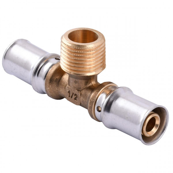 Трійник із зовнішньою різьбою прес APE ITALY AP 133 16х1/2″х16 (000001728)