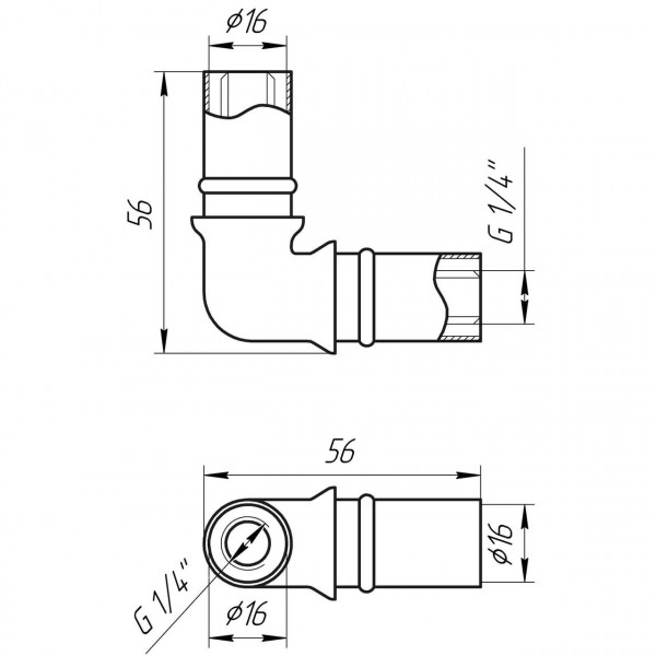 Кутник проміжний прес APE ITALY AP 151 16х16 (000001730)