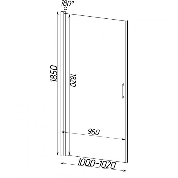 Душові двері BRAVO PROSNA 100 (000019808)