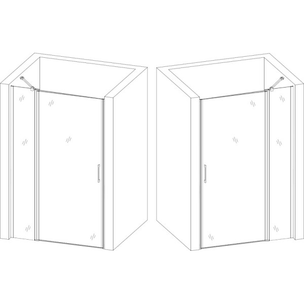 Душевые двери BRAVO PASLENKA 100T (1уп.)