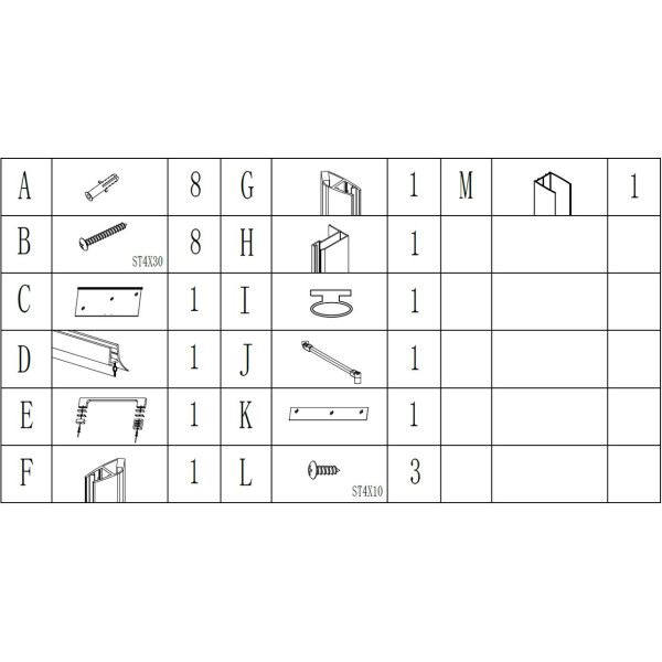 Душевые двери BRAVO PASLENKA 100T (1уп.)
