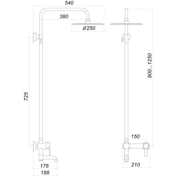Душова система Globus Lux WIEN SBT2-SH-02 (000017549)