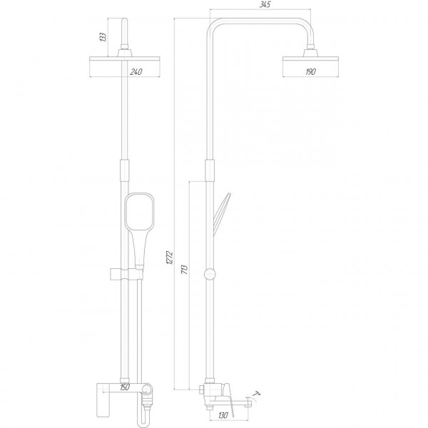 Душова система TOPAZ ODISS TO 18102-H52 (000016714)