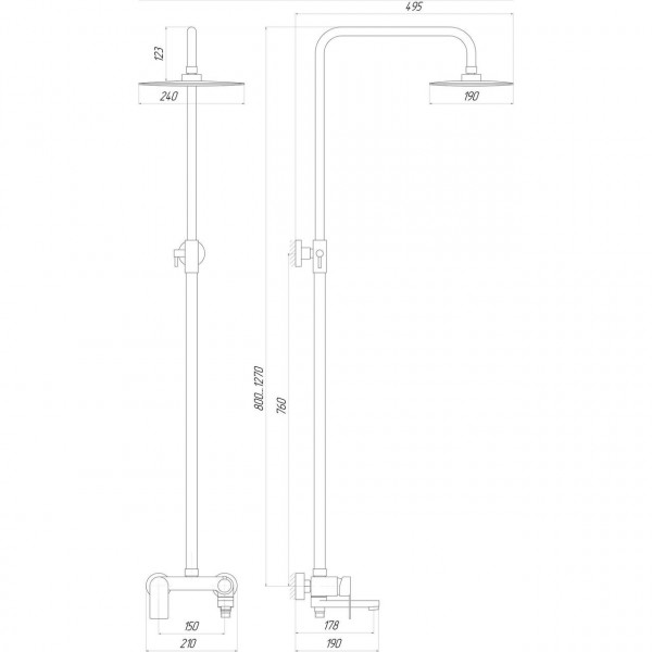 Душова система TOPAZ SARDINIA TS 08705-H19 (000015837)