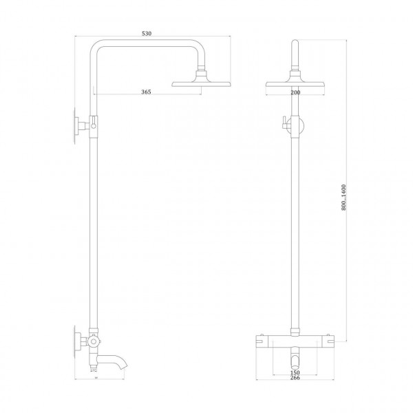Душова система Globus Lux Termostatic R GDS-0041T (000018473)