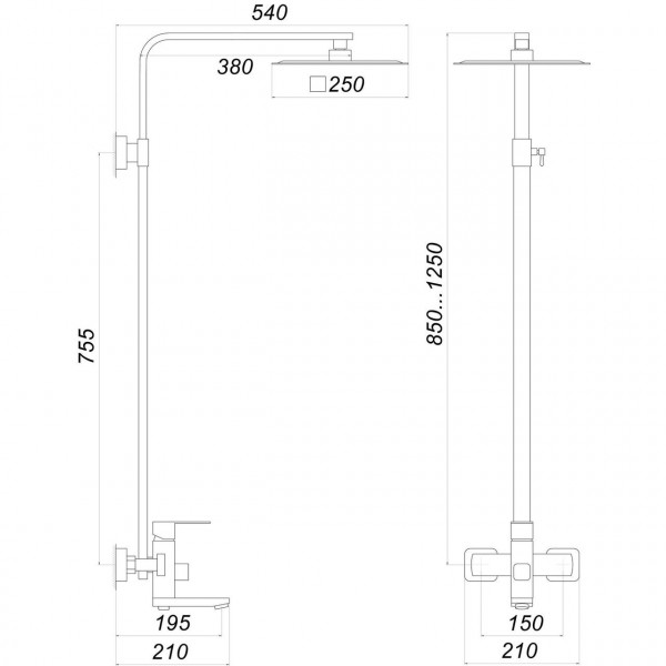 Душова система Globus Lux SICILIA SBQ-SH-02 (000015055)