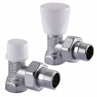 Набір Крани радіаторні кутові ARCO 1/2″ подача + зворотка KC012 KCM17 (000008439)