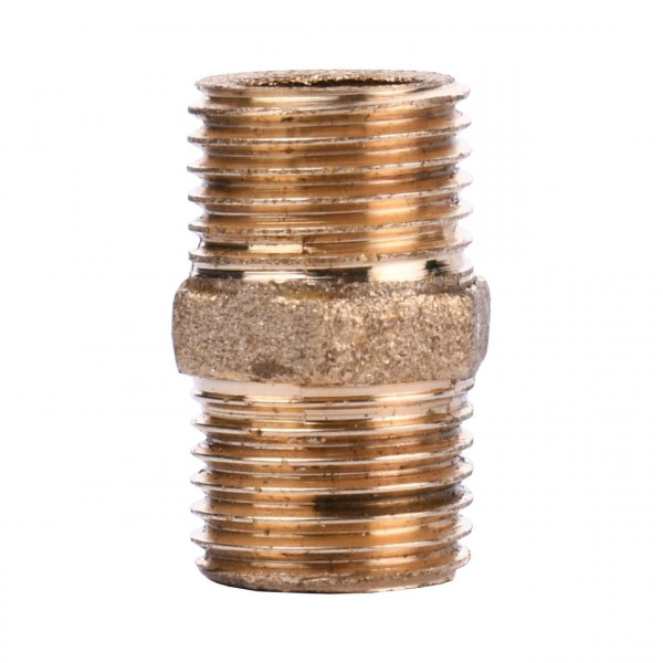 Ніпель латунний 1/4″ЗР х 1/4″ЗР ливарний 542Б (000016364)