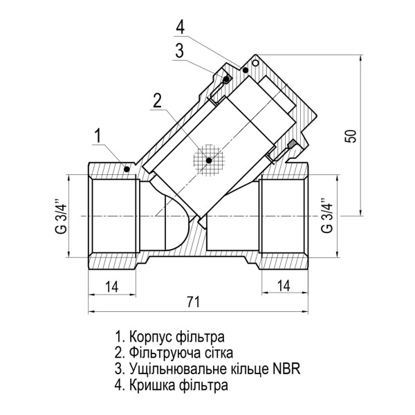 Фільтр грубого очищення SELBA 3/4″ SL1512 (000010259)