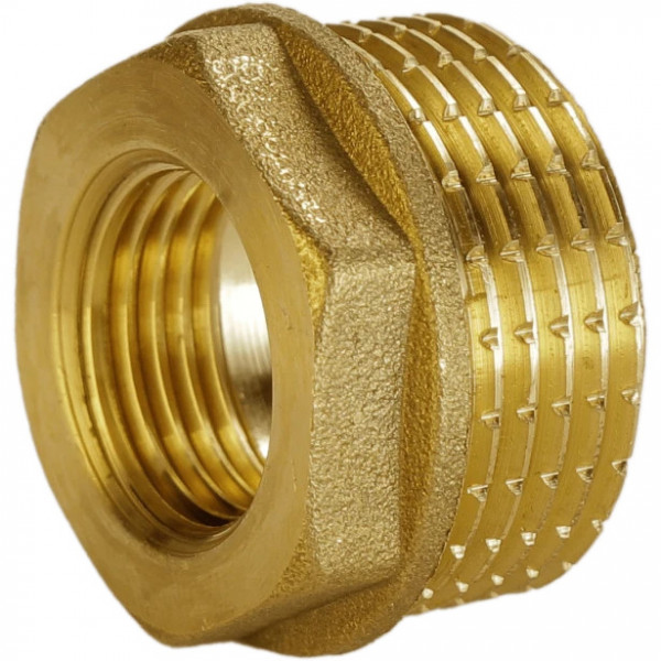 Футорка латунна 3/4″ЗР х 1/2″ВР штампована А0702А VA (000010500)