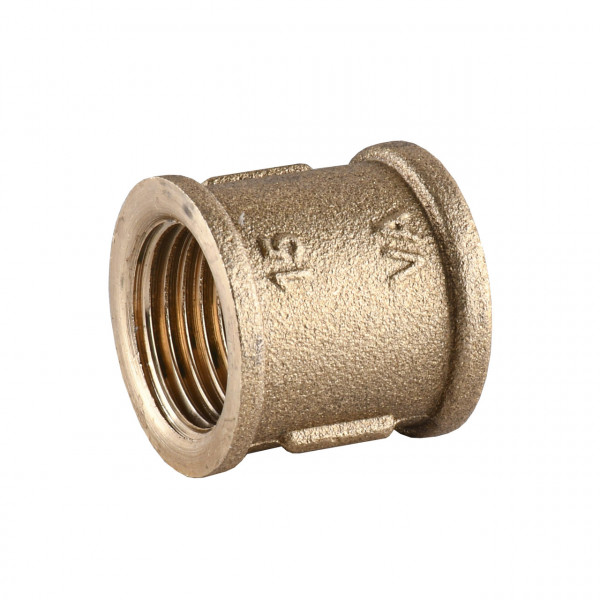 Муфта латунна 1/2″ВР х 1/2″ВР штампована А0305А VA (000010506)