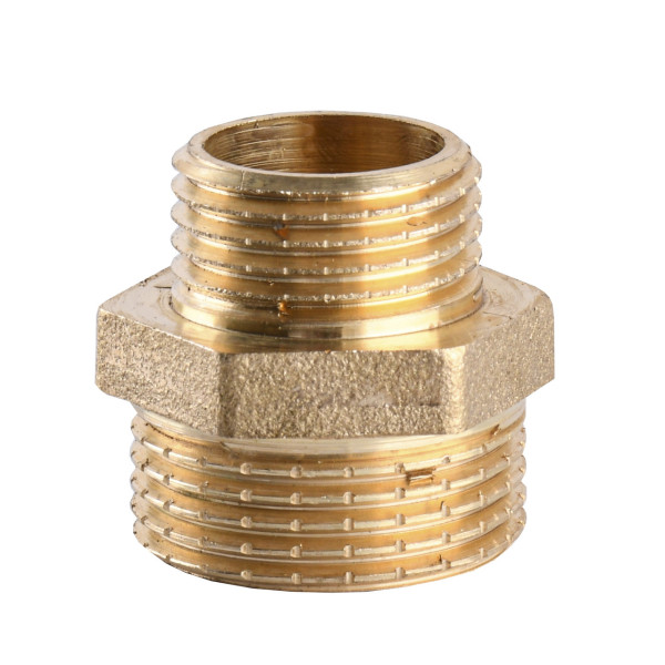 Ніпель редукційний латунний 3/4″ЗР х 1/2″ЗР штампований А0511А VA (000010509)