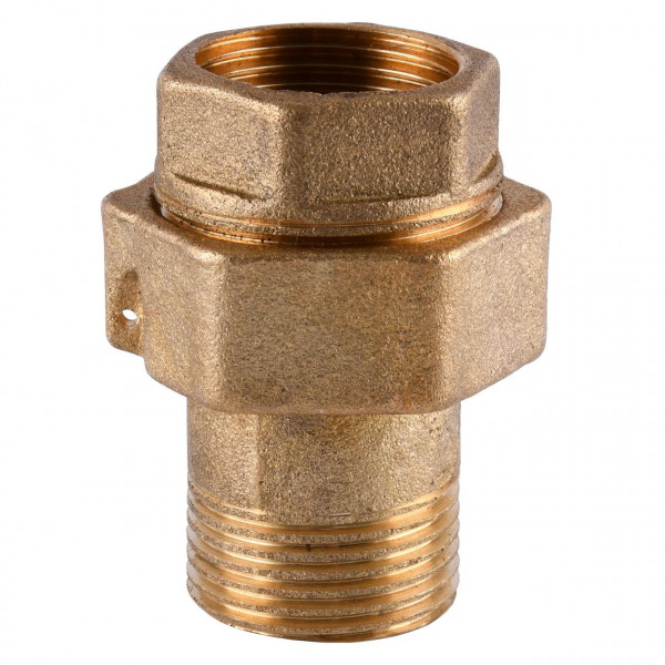 Згін американка пряма латунна 3/4″ВР х 3/4″ЗР ливарна з паранітовою прокладкою 1503Б (000016935)