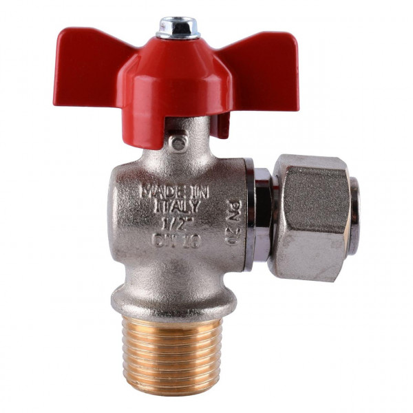 Кран кульовий котловий 1/2″ 301202R кутовий з накидною гайкою TECNOVIELLE S.p.A. (000020295)