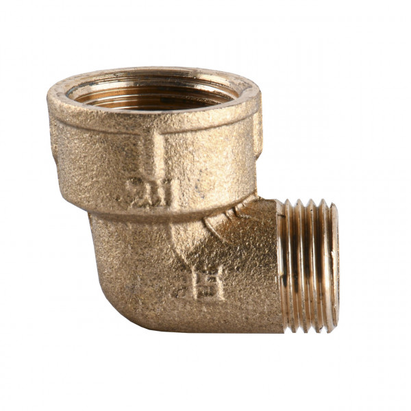 Кутник редукційний латунний 3/4″ВР х 1/2″ЗР ливарний А0104А VA (000011572)