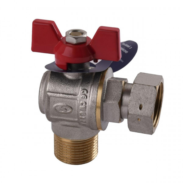 Кран кульовий кутовий з накидною гайкою SOLOMON 3/4″ ЗВ PN40 160402 (000012107)