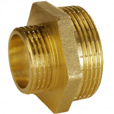 Ніпель редукційний латунний 1 1/2″ЗР х 1″ЗР штампований А0509А VA (000010733)