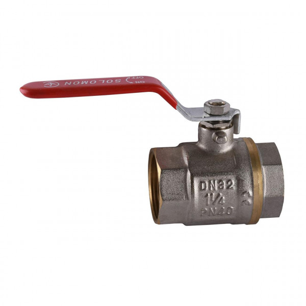 Кран кульовий прямий SOLOMON 1 1/4″ ВВ КР PN40 В1001 (000001492)