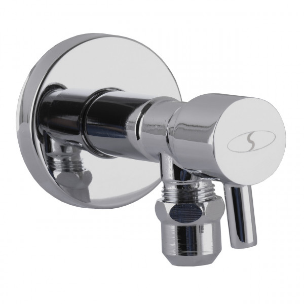 Кран напівобертовий кутовий з цангою SOLOMON 1/2″х 3/8″ Lazer 7076 (000002250)