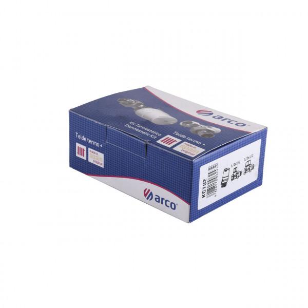 Набор Краны радиаторные прямые ARCO 1/2″ подача + обратка + термоголовка KCT02 М30 (000004853)