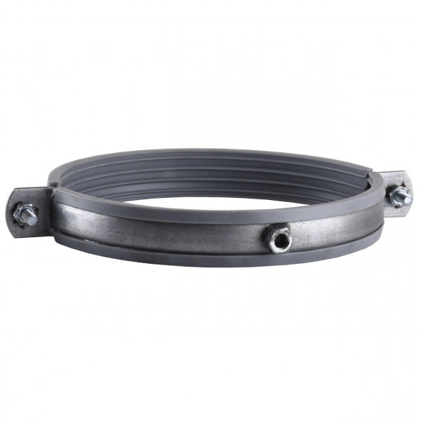 Хомут в сборе CR 6″ (158-168мм) с винтом-шурупом 8*100 и дюбелем в уп., серый (000007350)