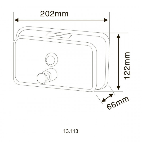 Дозатор рідкого мила HOTEC 13.113 Stainless Steel (000020519)