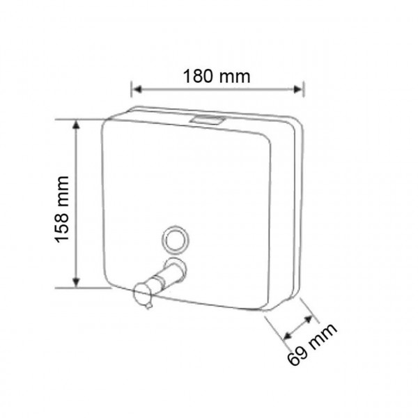 Дозатор рідкого мила HOTEC 13.115 Stainless Steel (000020520)