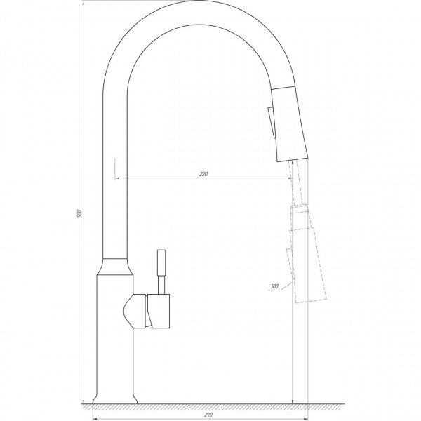 Змішувач для кухні Globus Lux ALPEN SBT1-2033 (000020281)
