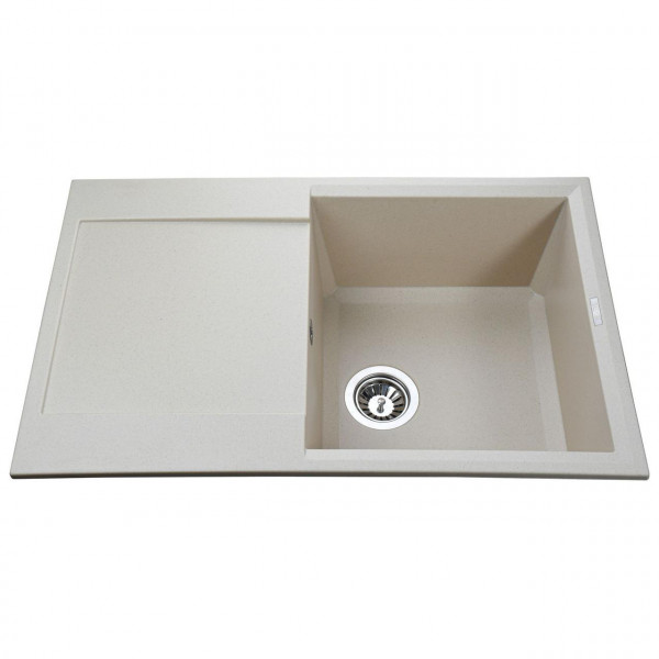 Гранітна мийка Globus Lux KOMO слонова кiстка 790х500 (000021040)