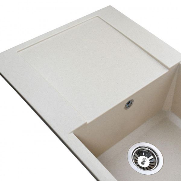 Гранітна мийка Globus Lux KOMO слонова кiстка 790х500 (000021040)