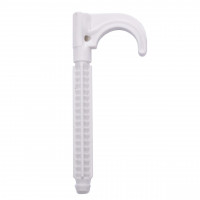 Кріплення-гак забивне одинарне для труби Ø16-25, довжина 100мм, біла (уп.100шт) (000001993)