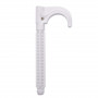 Кріплення-гак забивне одинарне для труби Ø16-25, довжина 100мм, біла (уп.100шт) (000001993)