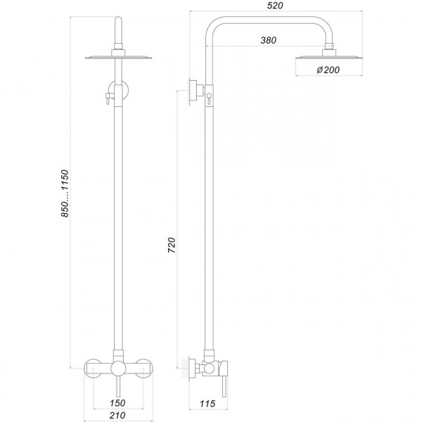 Душевая система Globus Lux ALPEN S-SH-005 (000020415)