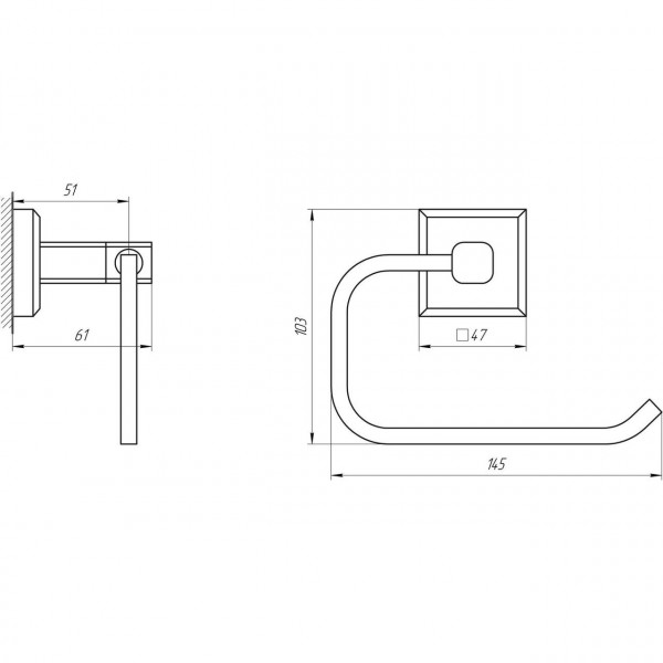 Тримач туалетного паперу TOPAZ TКВ 9916 (000021229)