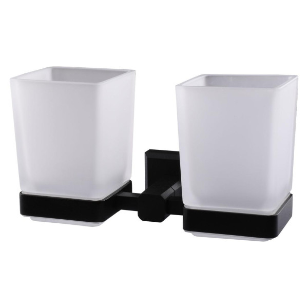 Стакан подвійний TOPAZ TКВ 9928A-BL чорний (000021252)