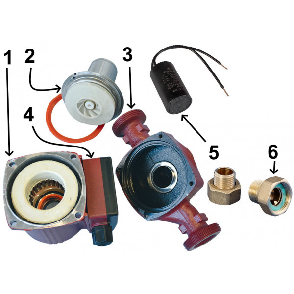 Насос циркуляційний Optima OP15-60 130мм + гайки, + кабель з вилкою (000009085)