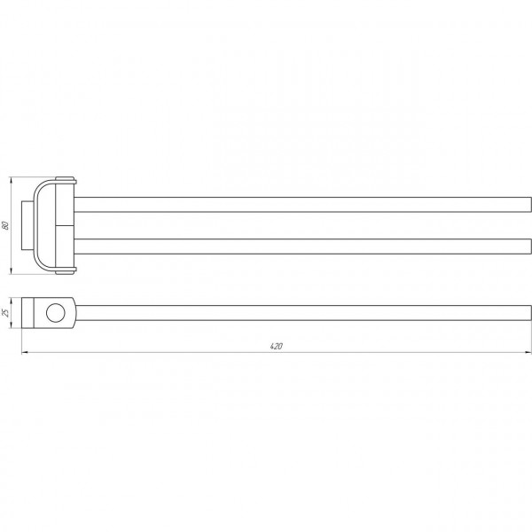 Тримач для рушників TOPAZ TКВ 8331 (000021348)
