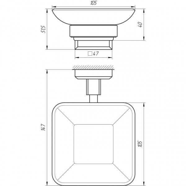 Мильниця TOPAZ TKB 9922A-BL чорна (000021249)