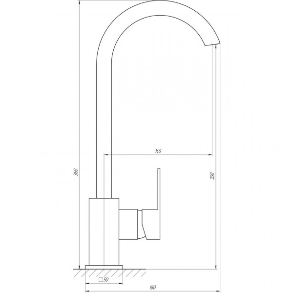 Змішувач для кухні Globus Lux Milano GLM-203SQ-BB (000021214)