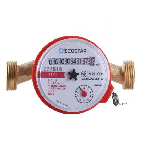 Лічильник гарячої води ECOSTAR DN15 1/2″ L110 E-C 2,5 (000021806)