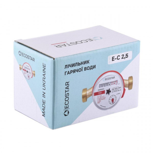 Лічильник гарячої води ECOSTAR DN15 1/2″ L110 E-C 2,5 (000021806)